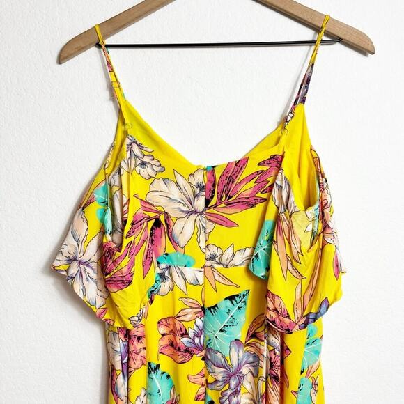 DAVI AND DANI VIVID TROPICAL FLORAL PRINT SUMMER MAXI DRESS IN FLORAL LARGE - Picture 4 of 11